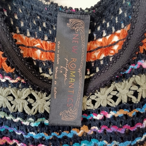 Free People New Romantics Crocheted Top Sz M - Picture 2 of 6